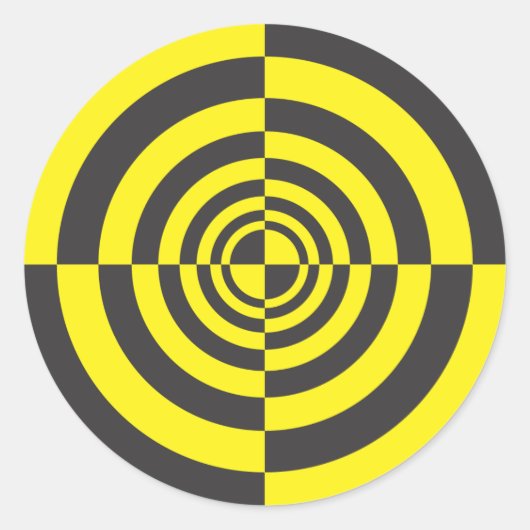 Hypnotische cirkels ronde sticker (Voorkant)