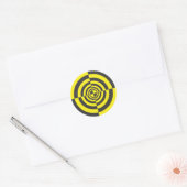 Hypnotische cirkels ronde sticker (Envelop)