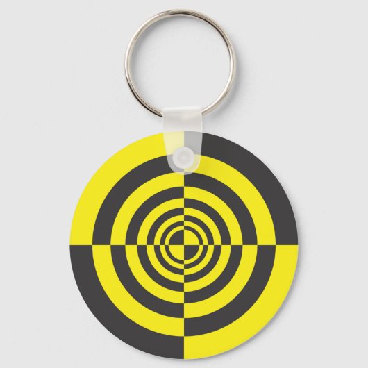 Hypnotische cirkels sleutelhanger (Voorkant)