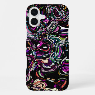 Hypnotische Draai Energie Paars iPhone 16 Plus Hoesje