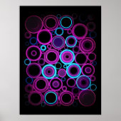 Hypnotische Elektrische Synthwave Matrix Digitale Poster (Voorkant)