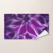 Hypnotische fractal diepe paarse bloem bad handdoek (Handdoek)