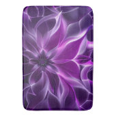 Hypnotische fractal diepe paarse bloem badmat (Voorkant Verticaal)