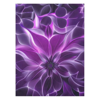 Hypnotische fractal diepe paarse bloem tafelkleed