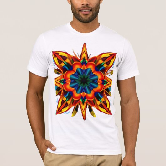 Hypnotische geometrische optische illusie t-shirt (Voorkant)