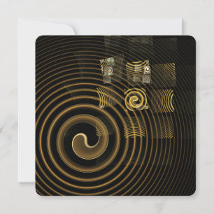 Hypnotische Gouden Golven Moderne Abstracte Kunst Kaart