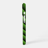 Hypnotische groene golvende lijnen iPhone 16 hoesje (Linkerkant)