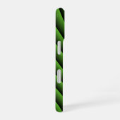 Hypnotische groene golvende lijnen iPhone 16 hoesje (Rechterkant)
