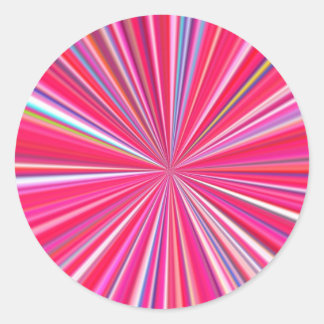 Hypnotische kleuren ronde sticker