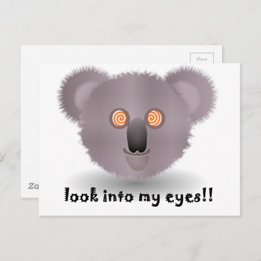 hypnotische koala briefkaart (Voorkant / Achterkant)