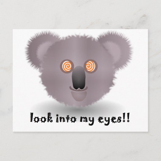 hypnotische koala briefkaart (Voorkant)