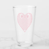 Hypnotische Liefde – Minimalistische Rode Omlijnde Glas (Achterkant)