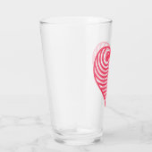 Hypnotische Liefde – Minimalistische Rode Omlijnde Glas (Rechts)