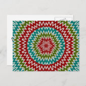 Hypnotische mandalaïsche bloem briefkaart (Voorkant / Achterkant)