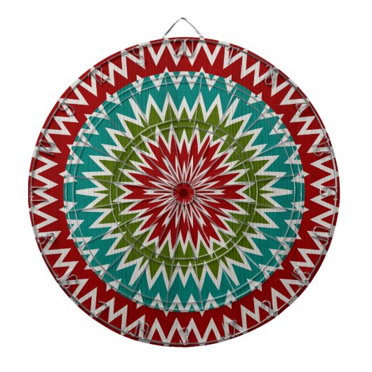 Hypnotische mandalaïsche bloem dartbord (Voorkant)