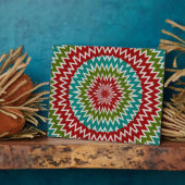 Hypnotische mandalaïsche bloem fotoplaat (Zijkant)