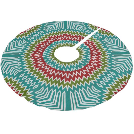 Hypnotische mandalaïsche bloem kerstboom rok (Gekanteld)