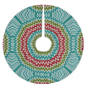 Hypnotische mandalaïsche bloem kerstboom rok (Voorkant)