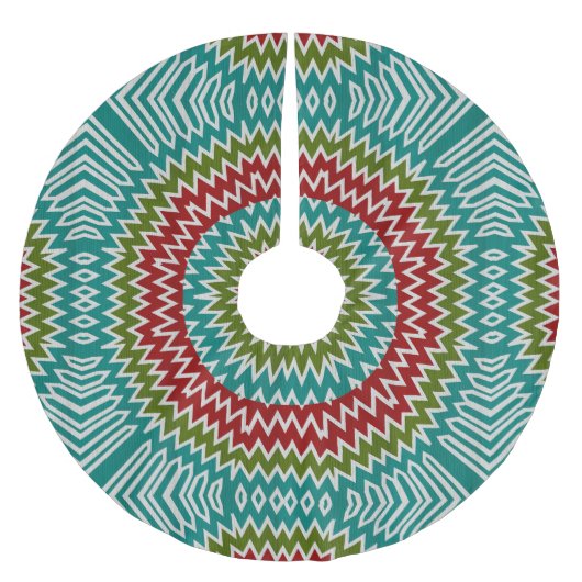 Hypnotische mandalaïsche bloem kerstboom rok (Voorkant)