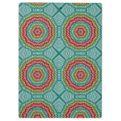 Hypnotische mandalaïsche bloem klembord (Achterkant)