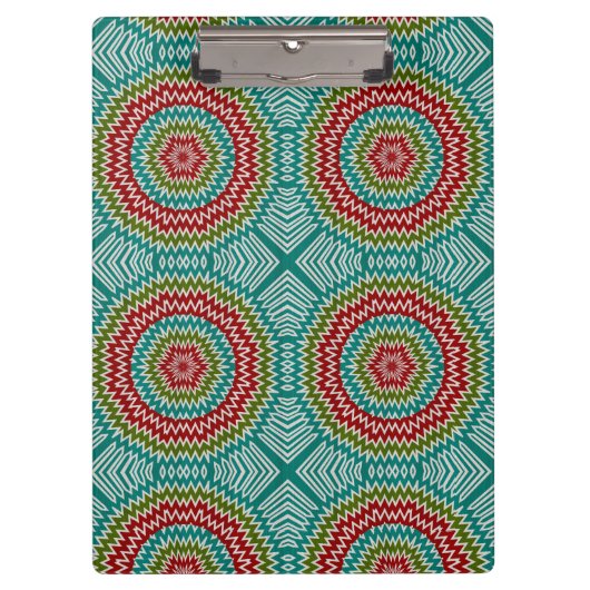 Hypnotische mandalaïsche bloem klembord (Voorkant)