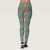 Hypnotische mandalaïsche bloem leggings (Achterkant)