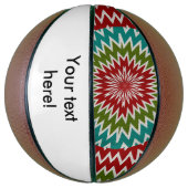 Hypnotische mandalaïsche bloem mini basketbal (Verticaal)