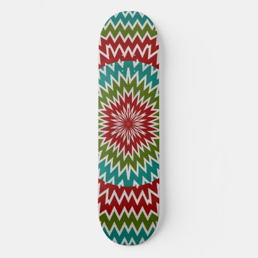 Hypnotische mandalaïsche bloem skateboard (Voorkant)