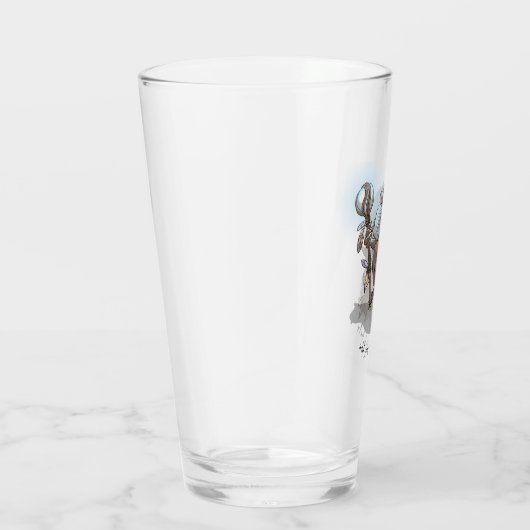 Hypnotische mysterie-armadillo shaman en Cartoon v Glas (Rechts)