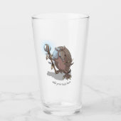 Hypnotische mysterie-armadillo shaman en Cartoon v Glas (Voorkant)