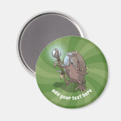 Hypnotische mysterie-armadillo shaman en Cartoon v Magneet (Voorkant / Achterkant)