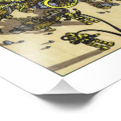 Hypnotische octopus met zonnige schepen foto afdruk (Hoek)