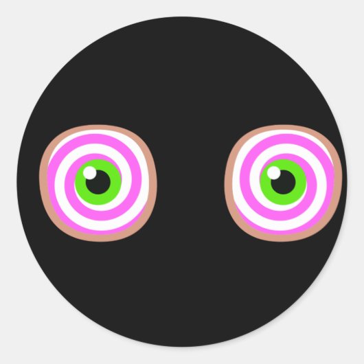 Hypnotische ogen ronde sticker (Voorkant)