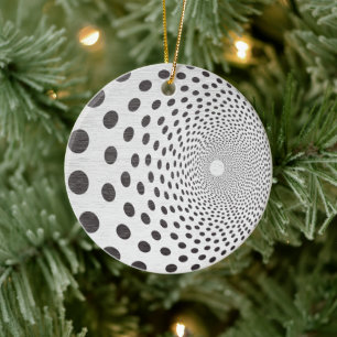 Hypnotische Op Art - Spiraal Stippen Ornament