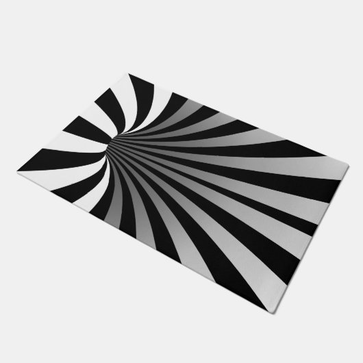 Hypnotische optische illusie gebogen spirale deurm deurmat (Schuin)