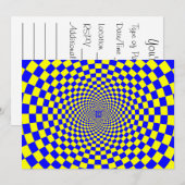 hypnotische optische illusie kaart (Voorkant / Achterkant)