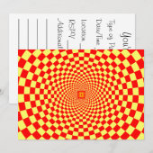 hypnotische optische illusie kaart (Voorkant / Achterkant)