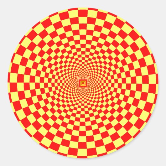 hypnotische optische illusie ronde sticker (Voorkant)