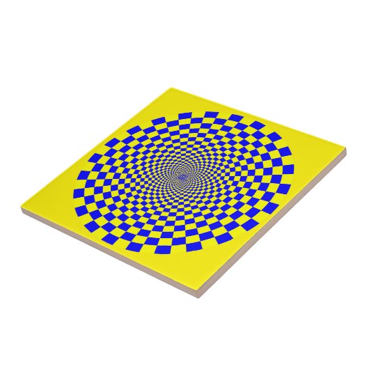 hypnotische optische illusie tegeltje (Zijkant)