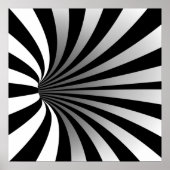 Hypnotische optische illusie Trippy Spiral Square Poster (Voorkant)
