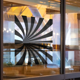 Hypnotische optische illusie Vortex Black Raamsticker