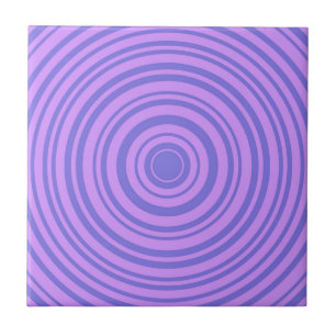 Hypnotische Paarse Blauwe Cirkel Geometrisch Patro Tegeltje
