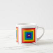 Hypnotische Regenboog Vierkant Espresso Kop (Rechts)