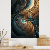 Hypnotische reis van psychedelische abstracties poster (Keuken)