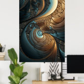 Hypnotische reis van psychedelische abstracties poster (Thuiskantoor)