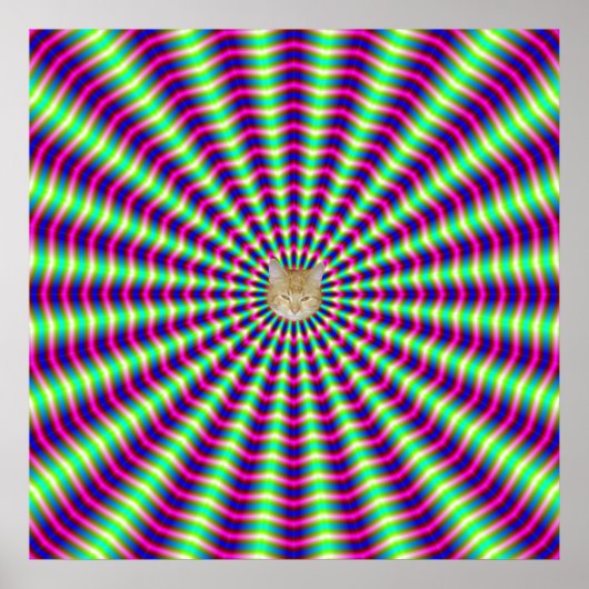 Hypnotische ringen en balken poster (Voorkant)