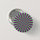 Hypnotische ringen en balken ronde button 3,2 cm (Voorkant /achterkant)
