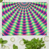 Hypnotische ringen en balken theedoek (Gevouwen)