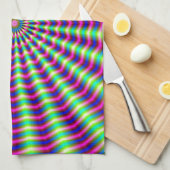 Hypnotische ringen en balken theedoek (Quarter Fold)