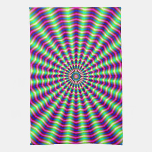 Hypnotische ringen en balken theedoek (Verticaal)